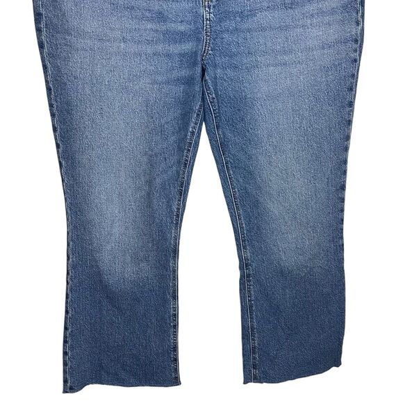 NWT J Crew Jeans Women 32 Blue 9" Demi Boot Crop Raw Hem Denim High Rise BP584 - Picture 5 of 16